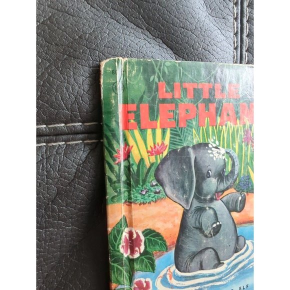 A Rand McNally Junior Elf Book Little Elephant Kids Hardcover 1959 First Edition - Picture 4 of 11